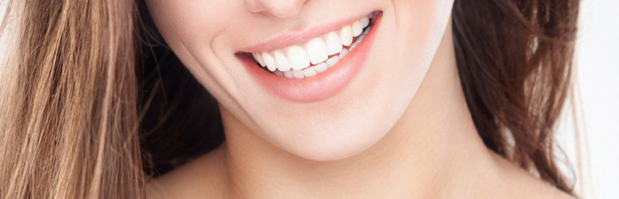 Girl with White Teeth Smiling